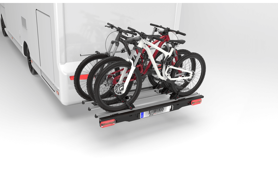 Sawiko bike rack with 3 bikes installed