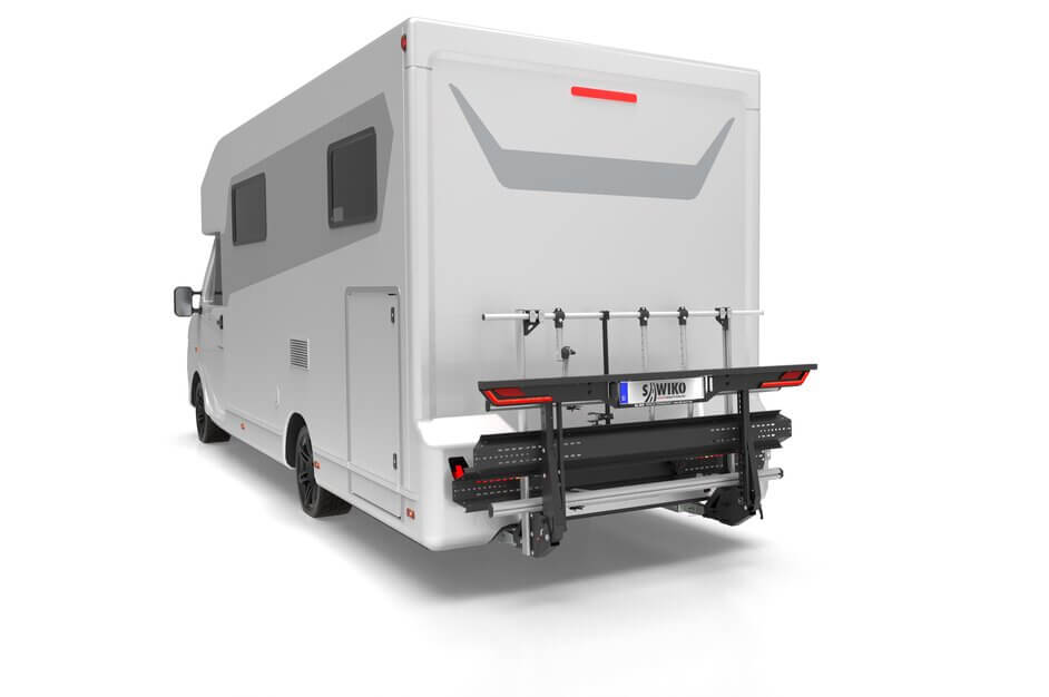 Porte-vélos et moto pour camping-car Vario Sawiko replié