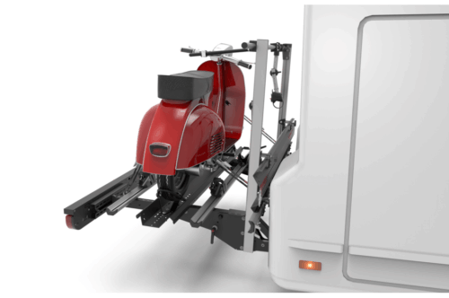 Porte-moto et vélos Vario Sawiko avec un scooter installé