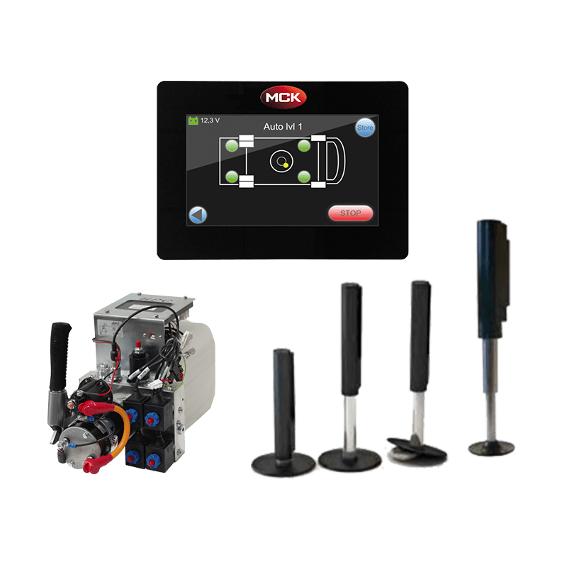 Ensemble complet de vérins hydrauliques avec pompe et panneau de commande