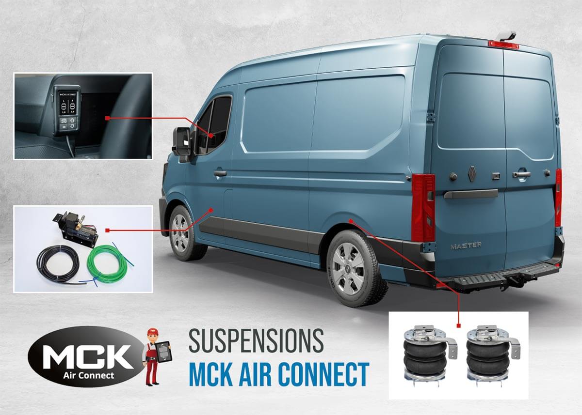 Kit complet de suspensions pneumatiques à commande numérique MCK AIR-CONNECT