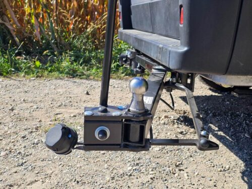 The Swing Flex swing-away arm can accommodate a bicycle carrier and 2 electric bikes The Swing Flex swing-away arm can accommodate a bicycle carrier and 2 electric bikes