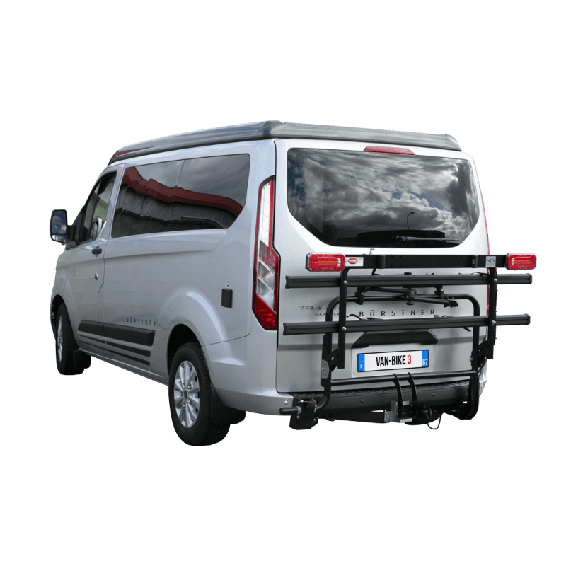 Porte-vélos VAN-BIKE 3 pour van Ford Custom replié