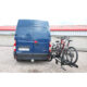 Porte-vélos VAN-BIKE 3 pour Renault Master Porte-vélos VAN-BIKE 3 pour Renault Master ouvert avec 2 vélos chargés