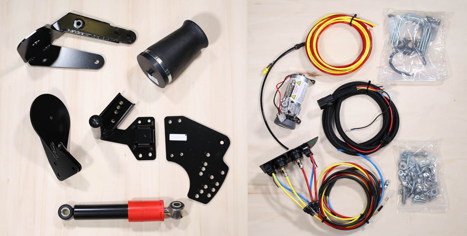 Ensemble complet des suspensions auxiliaires MCK Air-Drive pour châssis AL-KO