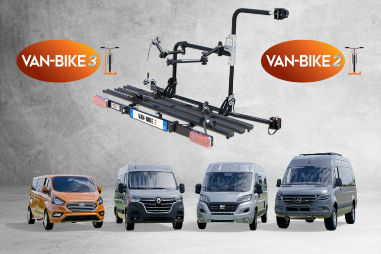 Gamme de porte-vélos pour vans et fourgons aménagés VAN-BIKE 2 et VAN-BIKE 3
