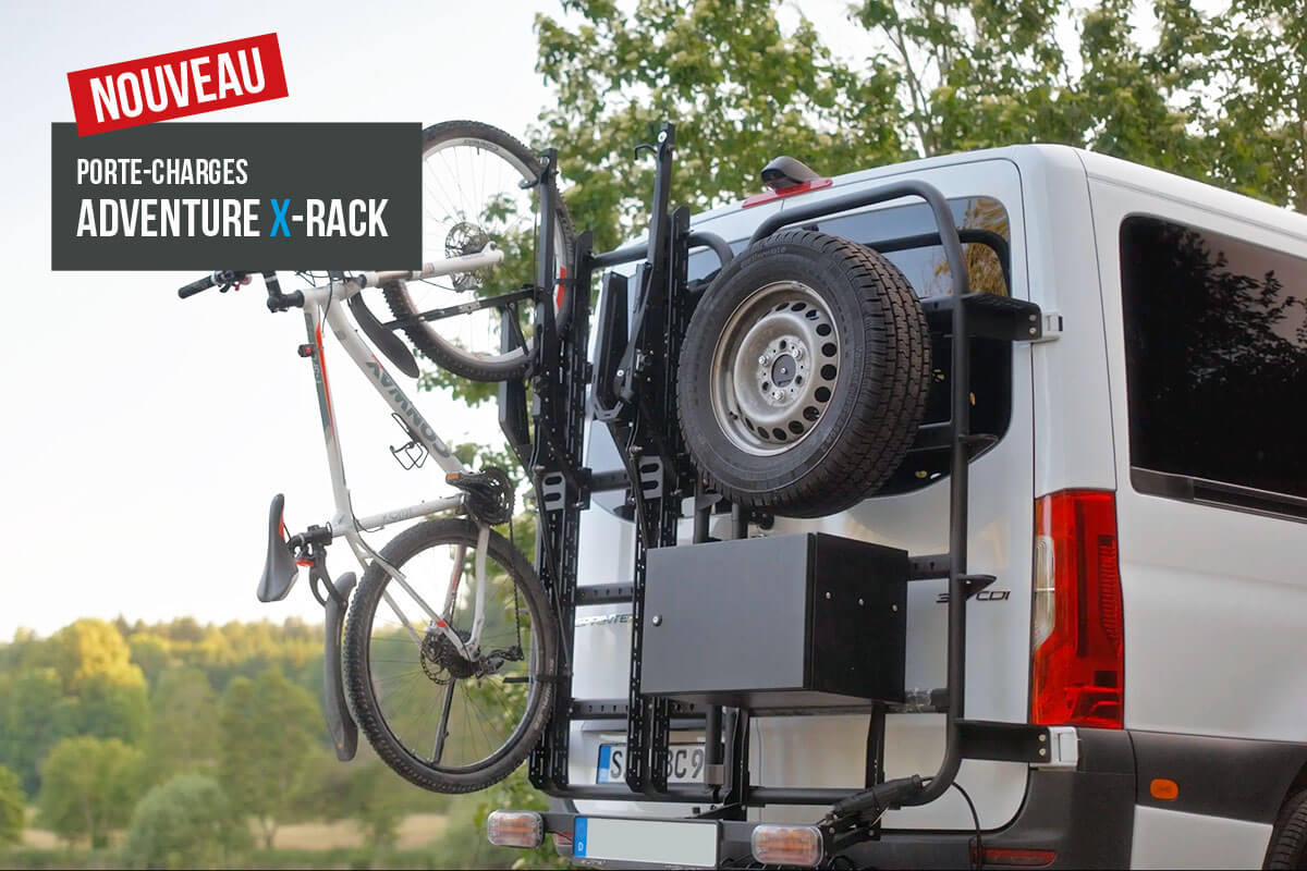 Porte-charges modulaire ADVENTURE X-RACK pour porte-vélos, coffre et accessoires