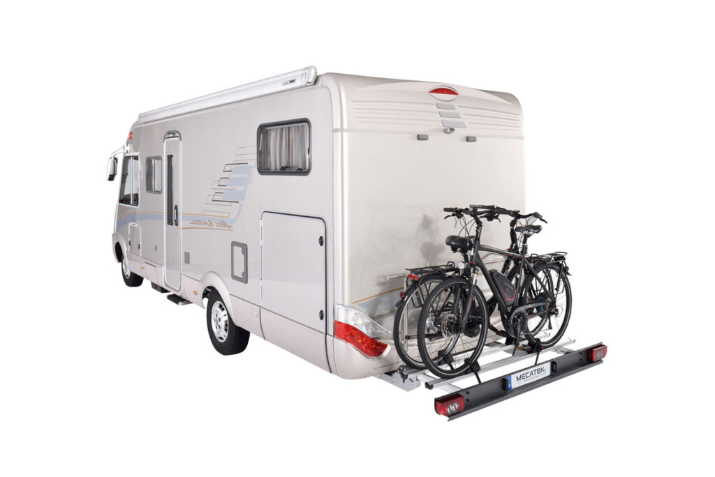 E-bike rack installation on a motorhome